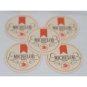 Lot of (5) Michelob‎ Coasters circa 1977 "Weekends were made for Michelob"